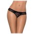 Obsessive Miamor - Verführerischer offener Spitzenstring für Damen (schwarz) - XXL