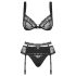 Obsessive Heartina - Dessous-Set (schwarz)