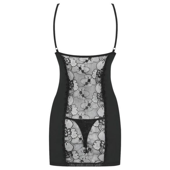 Obsessive Heartina - Negligé und String (schwarz) - L/XL