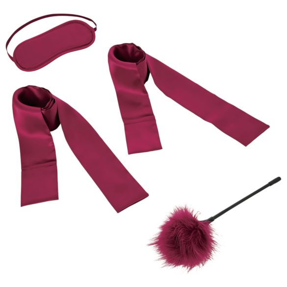 S&M - Satin Einsteiger Fesselsatz (Rot) - 4-teilig