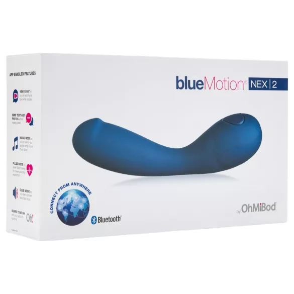 OhMiBod Bluemotion Nex 2 - App-gesteuerter G-Punkt-Vibrator (blau)
