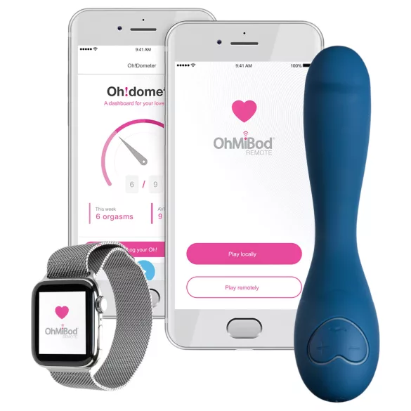OhMiBod Bluemotion Nex 2 - App-gesteuerter G-Punkt-Vibrator (blau)