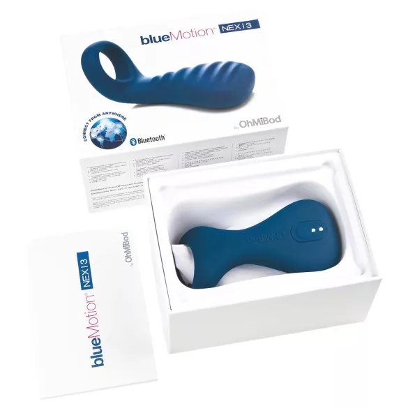OHMIBOD Bluemotion Nex 3 - smarter, vibrierender Penisring (blau)