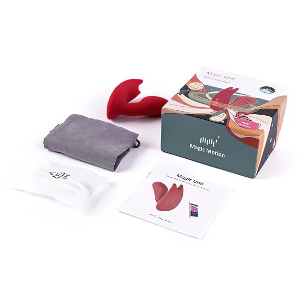 Magic Motion Umi - intelligenter, wiederaufladbarer Strap-on-Vibrator (rot)