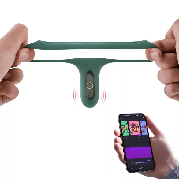 Magic Motion Rise - App-gesteuerter Vibrations-Penisring für Männer (grün)