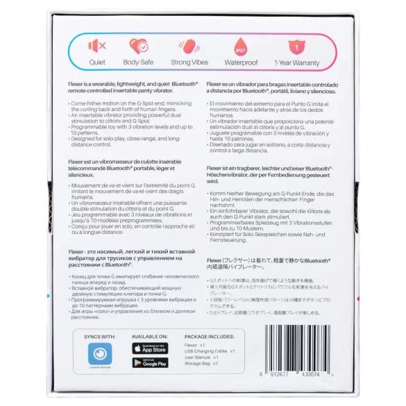 LOVENSE Flexer Panty - wiederaufladbarer 2-in-1-Vibrator (Pink)
