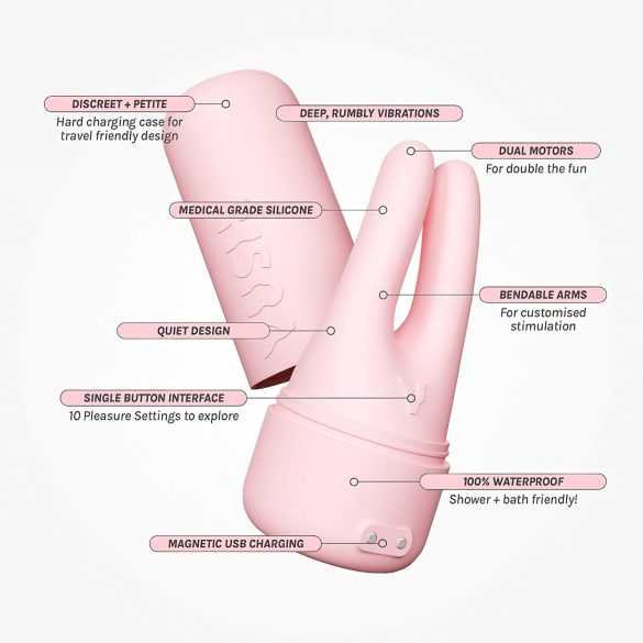 Vush Pop Swish - Akku-Wasserdichter Klitorisvibrator (Pink)