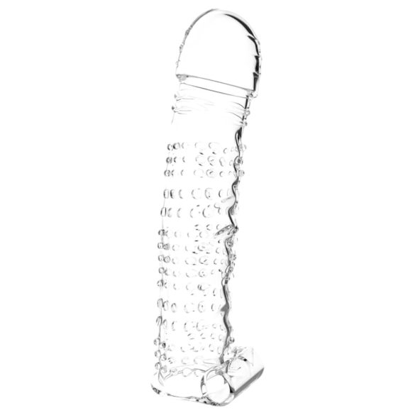 Lonely - Vibrations-Penisärmel mit Noppen (transparent)