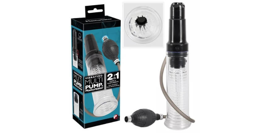 You2Toys - 2in1 - Pumpe und Masturbator (transparent)