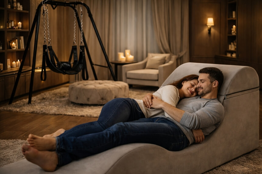 Spielzimmer für Erwachsene mit Sexmöbeln und BDSM Zubehör – desirel.at Sexshop